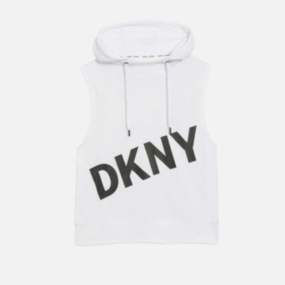 Sleeveless Cropped Logo Hoodie DKNY Sport